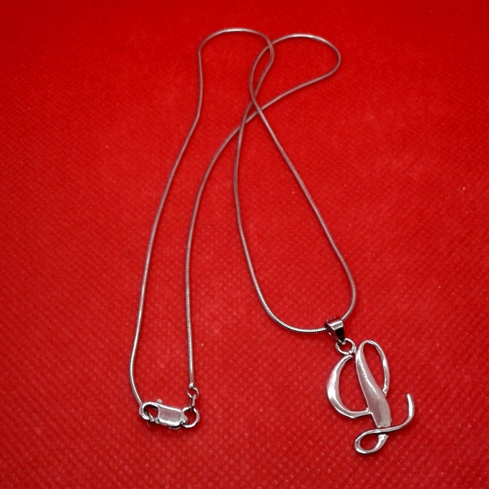 Sterling Silver Initial "L" Necklace